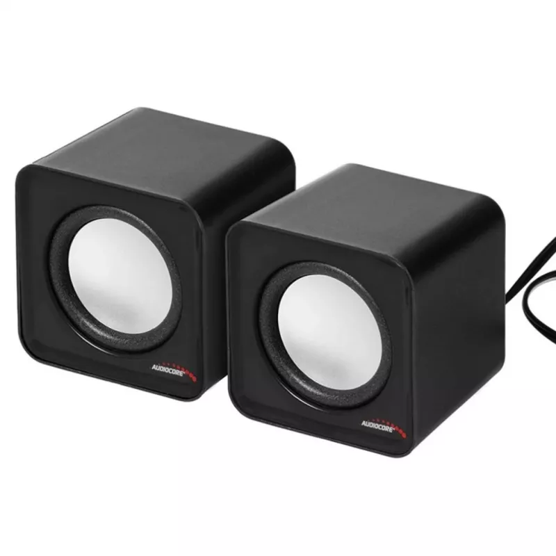 2-tie PC-kaiutin Audiocore AC870 B — 3 W RMS, johdollinen USB-virtalähde, 3,5 mm tulo, 2.0 kanavaa