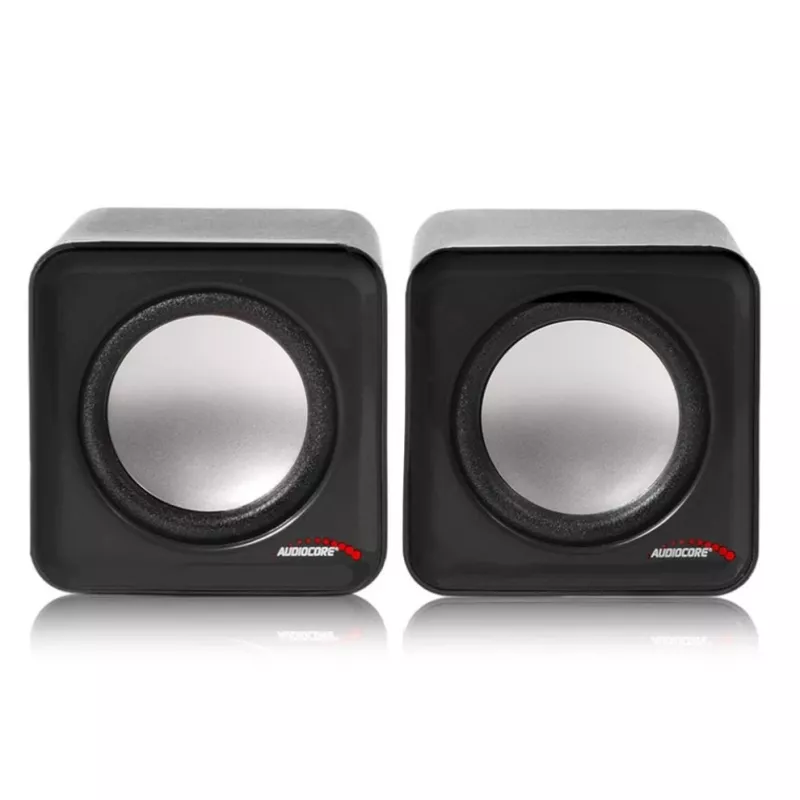 2-tie PC-kaiutin Audiocore AC870 B — 3 W RMS, johdollinen USB-virtalähde, 3,5 mm tulo, 2.0 kanavaa