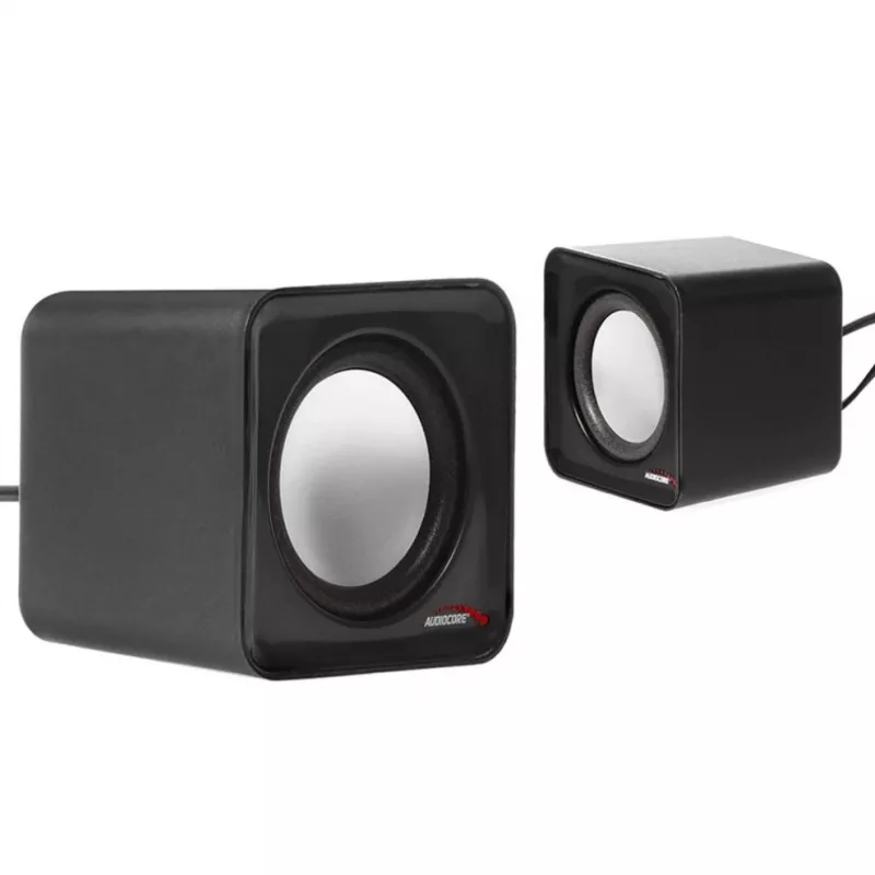 2-tie PC-kaiutin Audiocore AC870 B — 3 W RMS, johdollinen USB-virtalähde, 3,5 mm tulo, 2.0 kanavaa