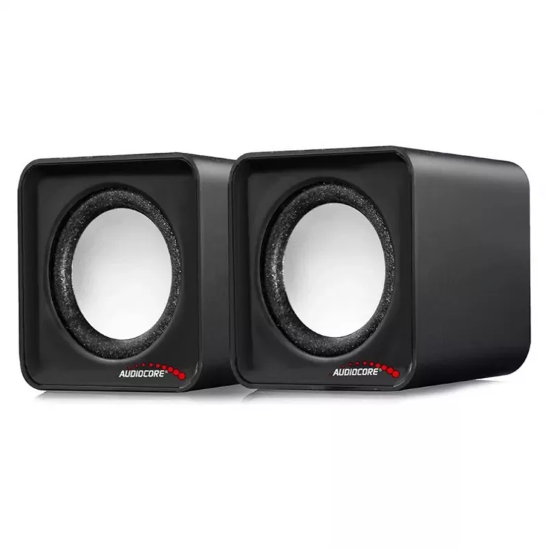 2-tie PC-kaiutin Audiocore AC870 B — 3 W RMS, johdollinen USB-virtalähde, 3,5 mm tulo, 2.0 kanavaa