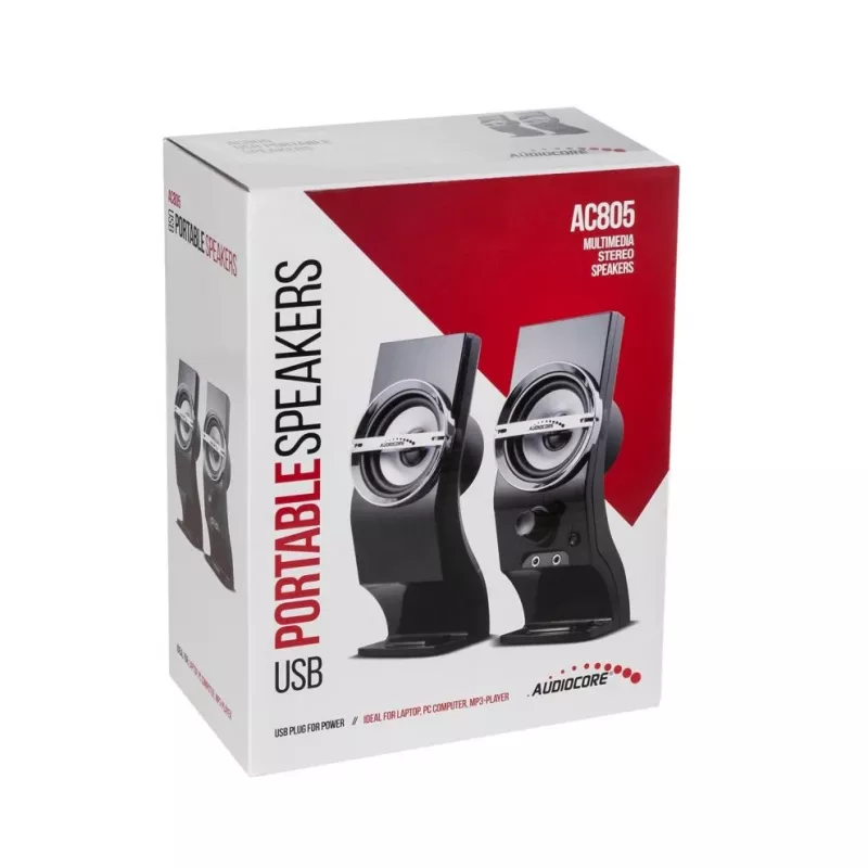 Audiocore AC805 stereokaiutin 2.0 PC 6W musta