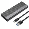 Qoltec kotelo M.2 SATA (NGFF) -SSD-levylle, USB-C