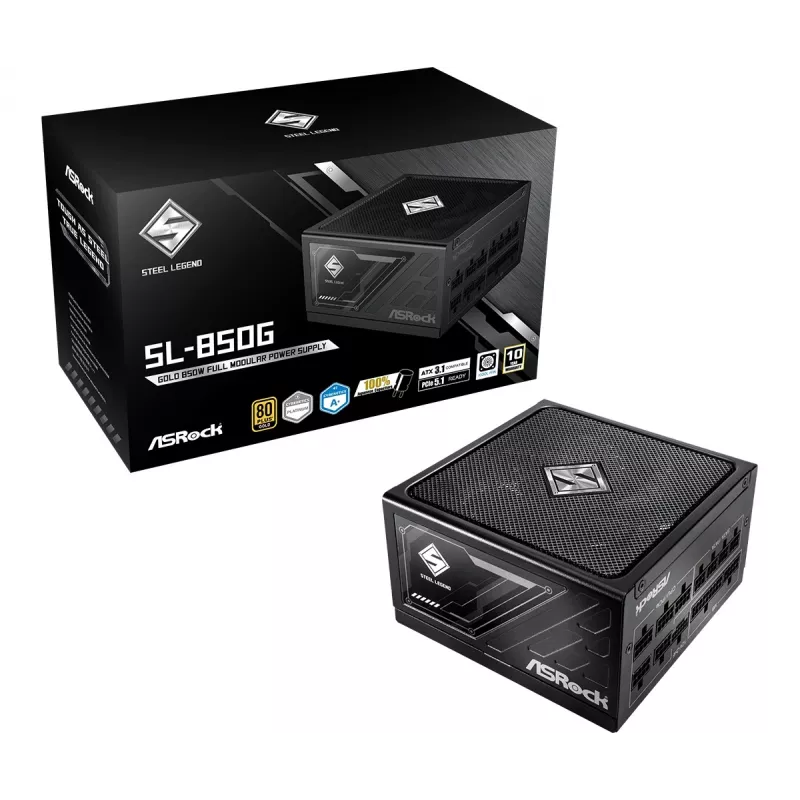 ASRock SL-850G Steel Legend virtalähde 850 W 20+4 Pin ATX ATX B