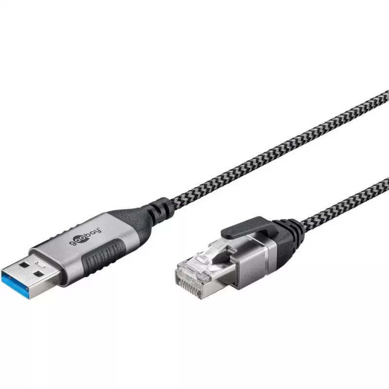 Goobay Ethernet-kaapeli USB-A 3.0 - RJ45 ohut 5 m – yhdistä reititin, modeemi tai (74397)