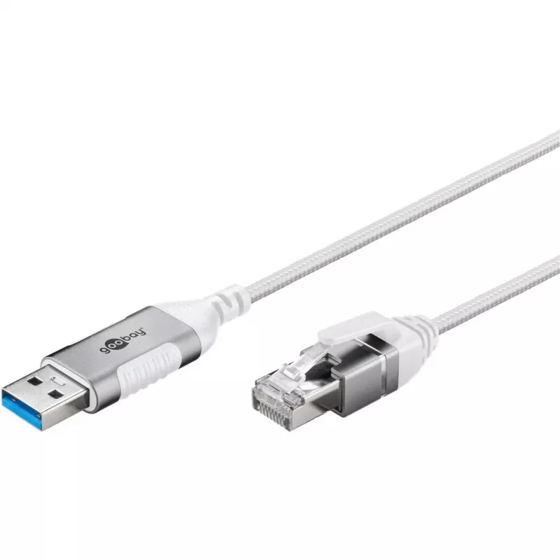 Goobay Ethernet-kaapeli USB-A 3.0 - RJ45 ohut 2 m - yhdistä reititin, modeemi tai (74379)