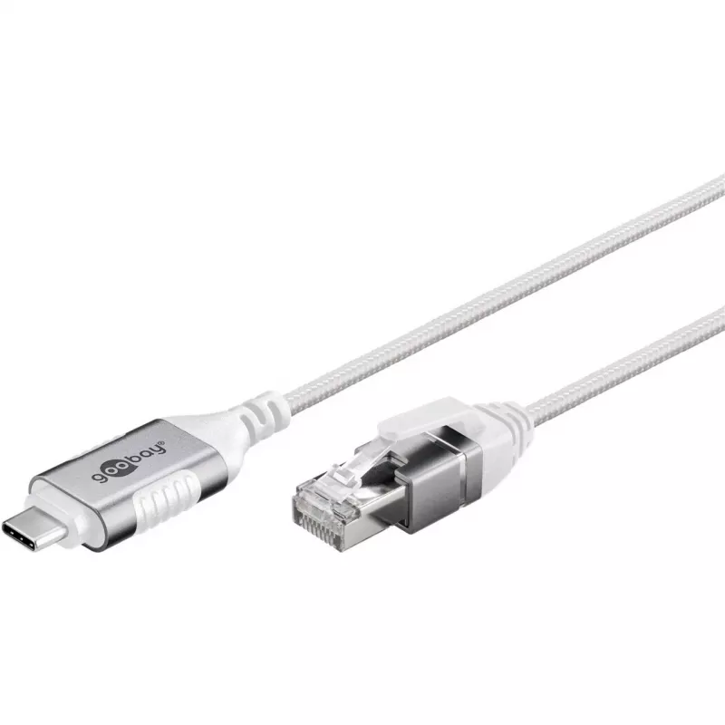 Goobay Ethernet-kaapeli USB-C 3.1 - RJ45 ohut 3 m - yhdistä reititin, modeemi tai (74388)
