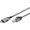 Goobay Ethernet-kaapeli USB-C 3.1 - RJ45 ohut 3 m – yhdistä reititin, modeemi tai (74404)