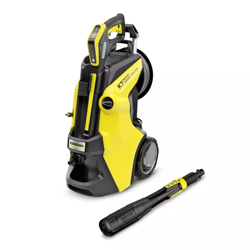 Kärcher K 7 Premium Smart Control Flex painepesuri 180 bar, 600 l/h, 3000 W, 10 m letku, Bluetooth, LCD, keltainen/musta (1.317-360.0)