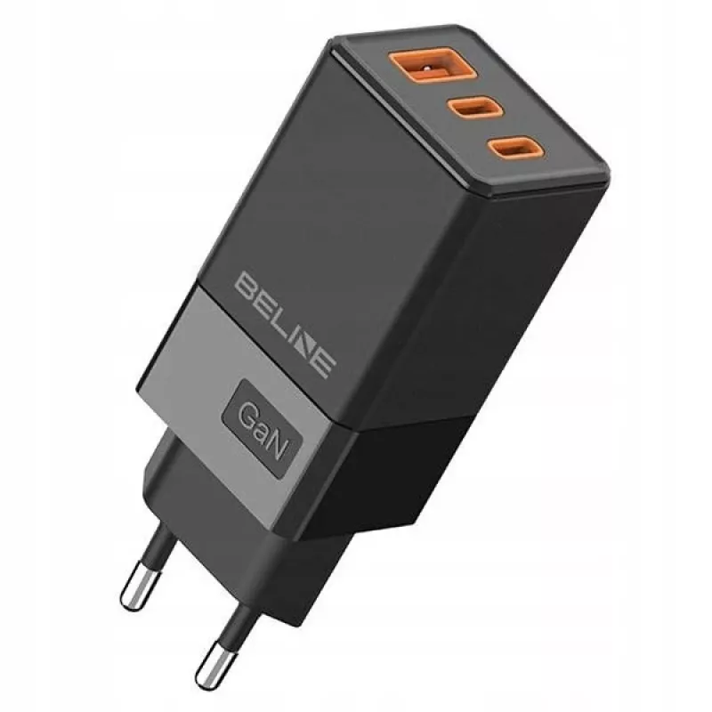 Laturi Beline BELI02750 65W GaN 2×USB-C ja 1×USB-A