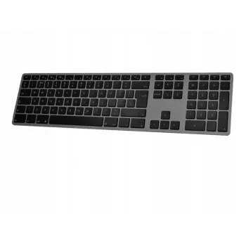 Langaton näppäimistö Matias FK418BTLB-UK — alumiini, taustavalaistu, Space Gray