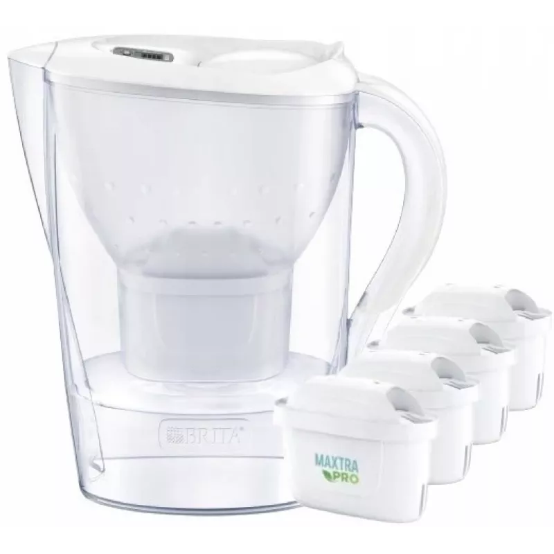 Brita Marella XL kannu + 4 Maxtra patruunaa (valkoinen)