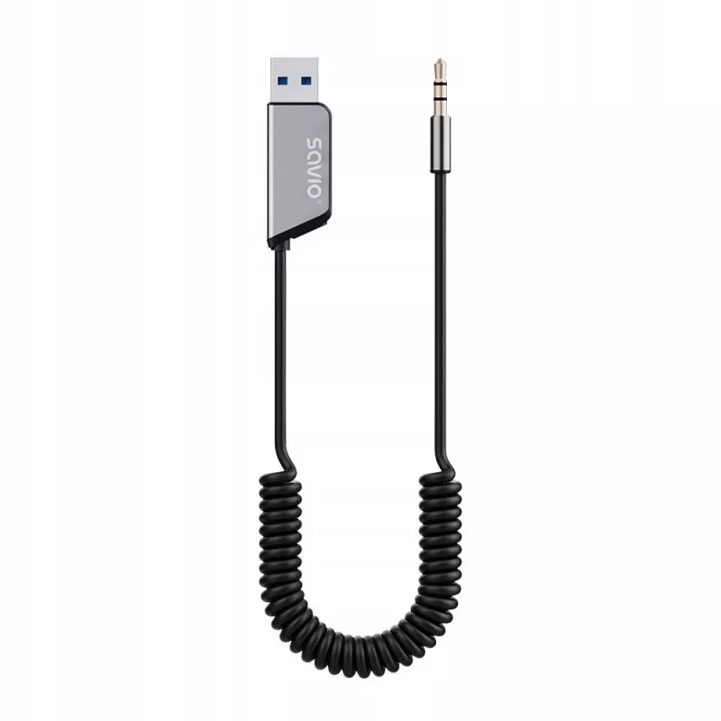 Savio TR-16 lähetin AUX-adapteri handsfree-toiminnolla, Bluetooth 5.3, Google Assistant/Siri