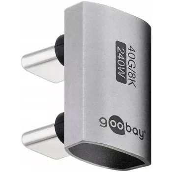 USB-C-adapteri/liitin Goobay 74446 hopea nikkeli/kultakontaktit