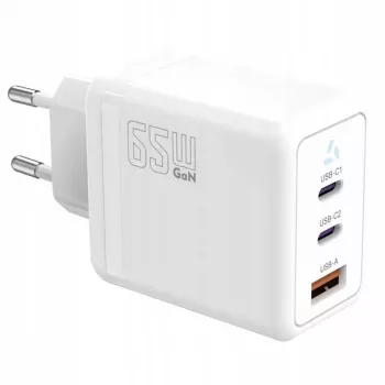 TB AZTBXUL3USB65WW laturi — 65W USB-C Power Delivery 2 liitännällä (1x USB-C, 1x USB-A)