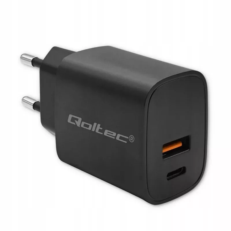 Virtalähde QOLTEC 52377 GaN 30W lähtö 5–20V kannettaville laitteille
