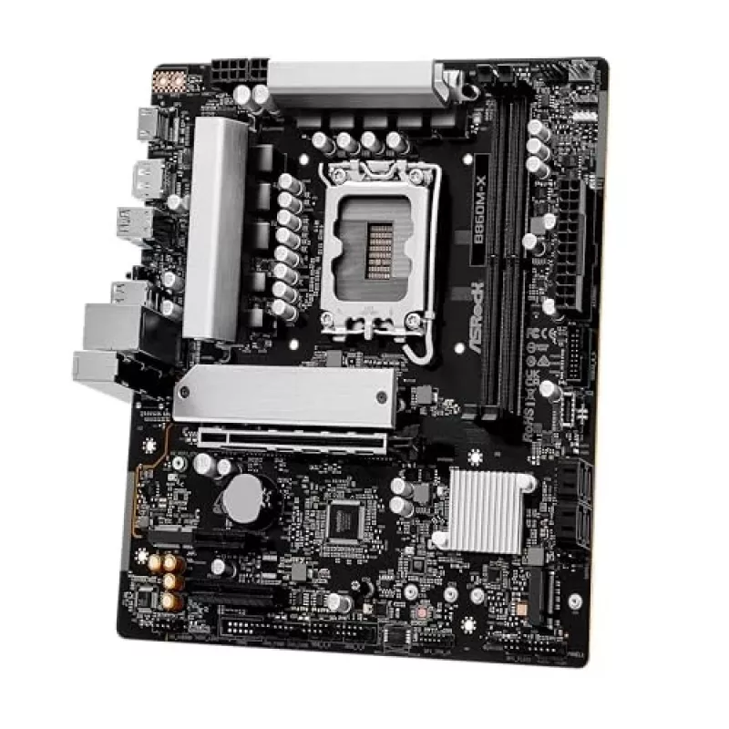 ASRock B860M-X emolevy, Intel B860, LGA 1851, micro ATX, DDR5