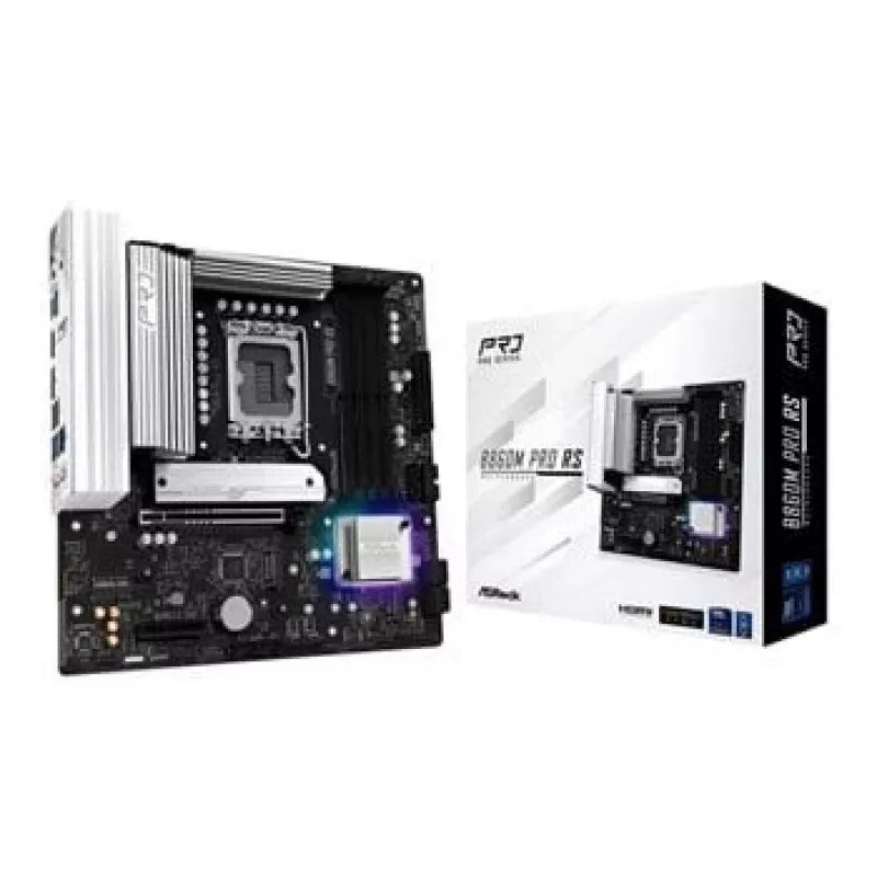 Emolevy ASROCK B860M Pro RS — Intel B860, LGA 1851, micro ATX, DDR5, 4× DIMM, 2.5Gb LAN, 1×PCIe5 x16