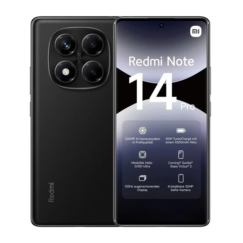 Xiaomi Redmi Note 14 Pro 4G älypuhelin 8 GB RAM 256 GB, 6,67" AMOLED, 200 MP, 5500 mAh, hybridi Dual SIM, Android 14, valtameren sininen