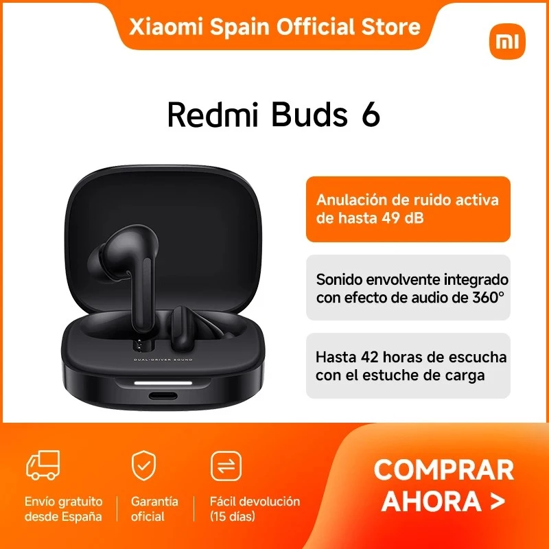 Xiaomi Redmi Buds 6 Bluetooth-kuulokkeet mikrofonilla, Cloud White