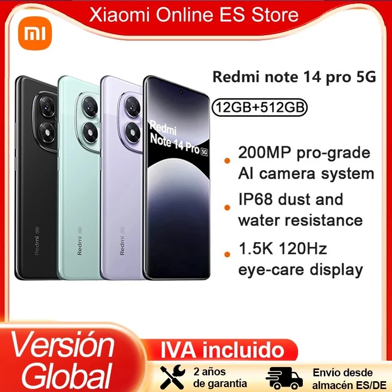 Xiaomi Redmi Note 14 Pro 5G 16,9 cm (6.67) Dual SIM USB Type-C 12/512 GB 5110 mAh musta