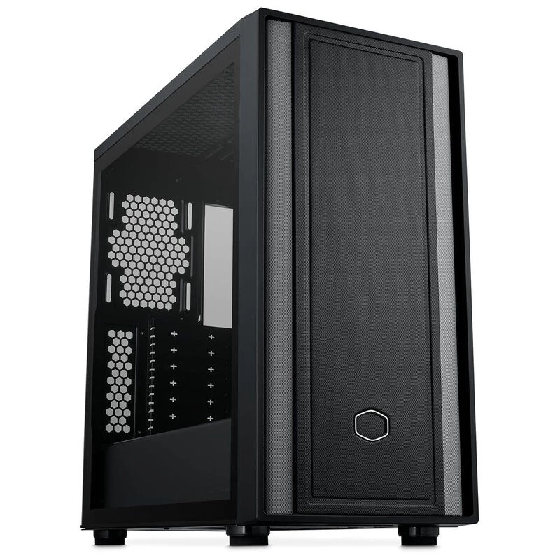 Cooler Master MasterBox 600 Lite PC-kotelo, MIDI-torni, E-ATX, karkaistu lasi - musta