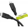 Kaapeli USB-C - USB-C 3.2 Gen2, 10 Gbit/s, 1m, musta, Power Delivery 3.0, 100W, 4K, 60Hz