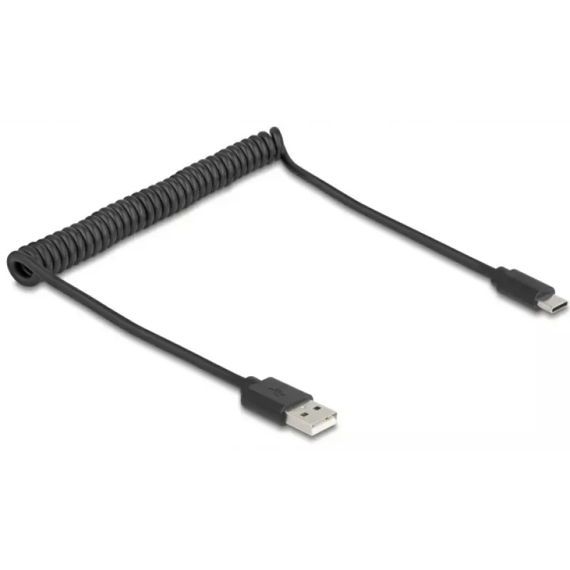 DeLOCK USB-kaapeli USB 2.0 0,75 m USB A USB C musta 90368