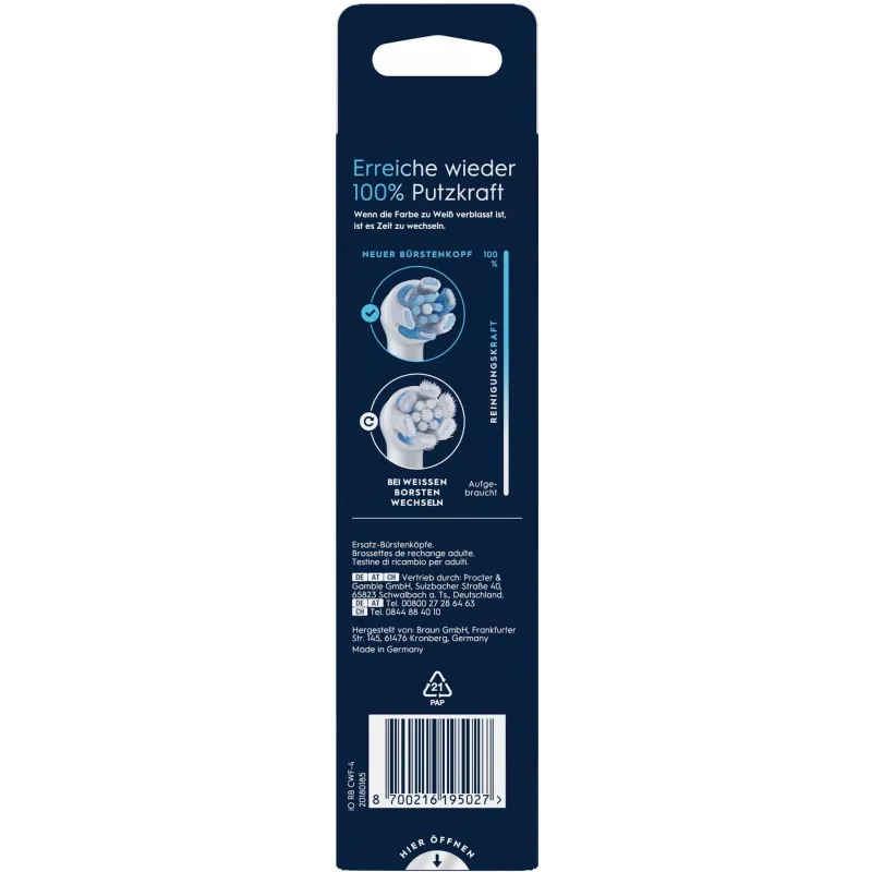 Oral-B 195027 hammasharjan pää 4 kpl valkoinen
