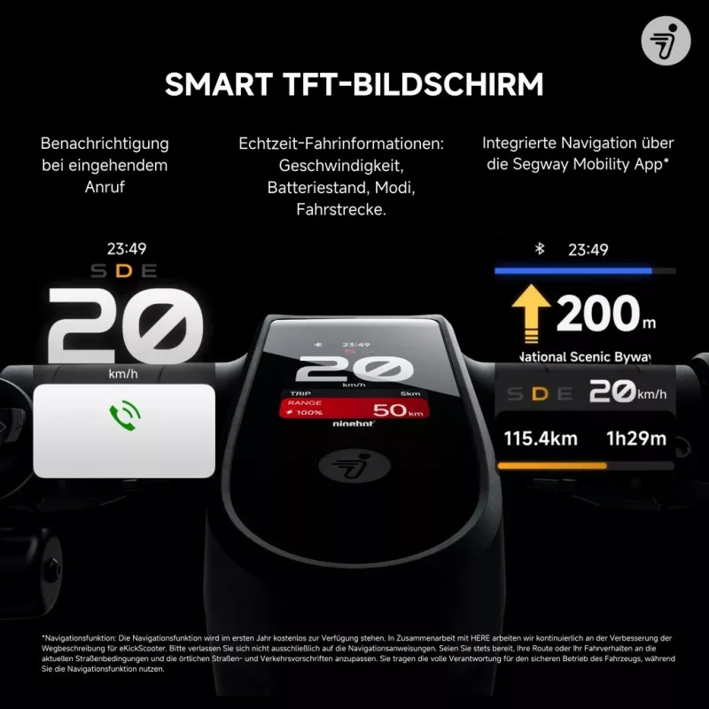 Klassinen skootteri Segway Ninebot MAX G3 D musta harmaa punainen