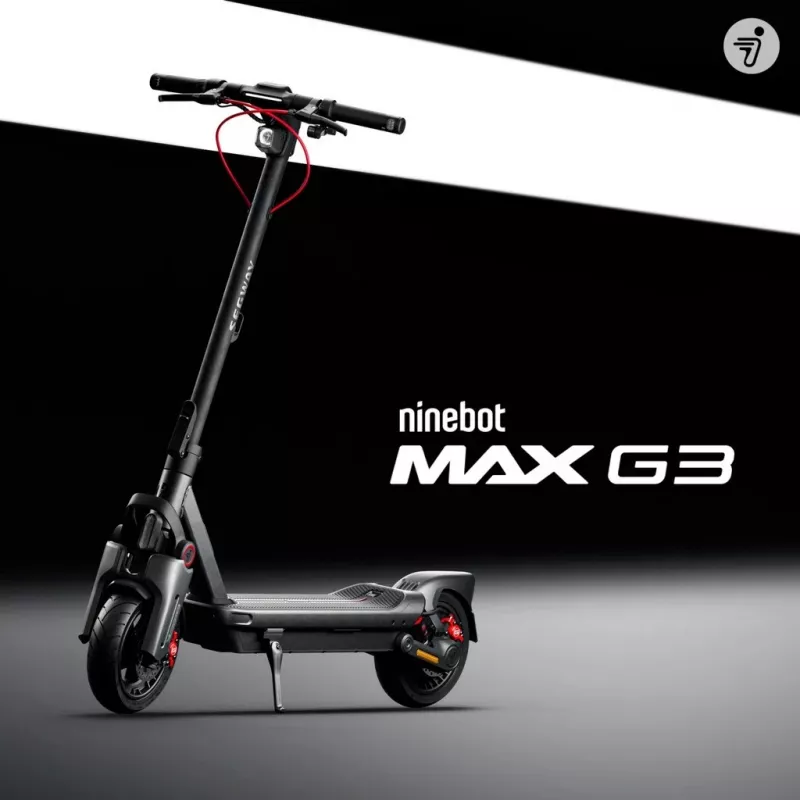 Klassinen skootteri Segway Ninebot MAX G3 D musta harmaa punainen