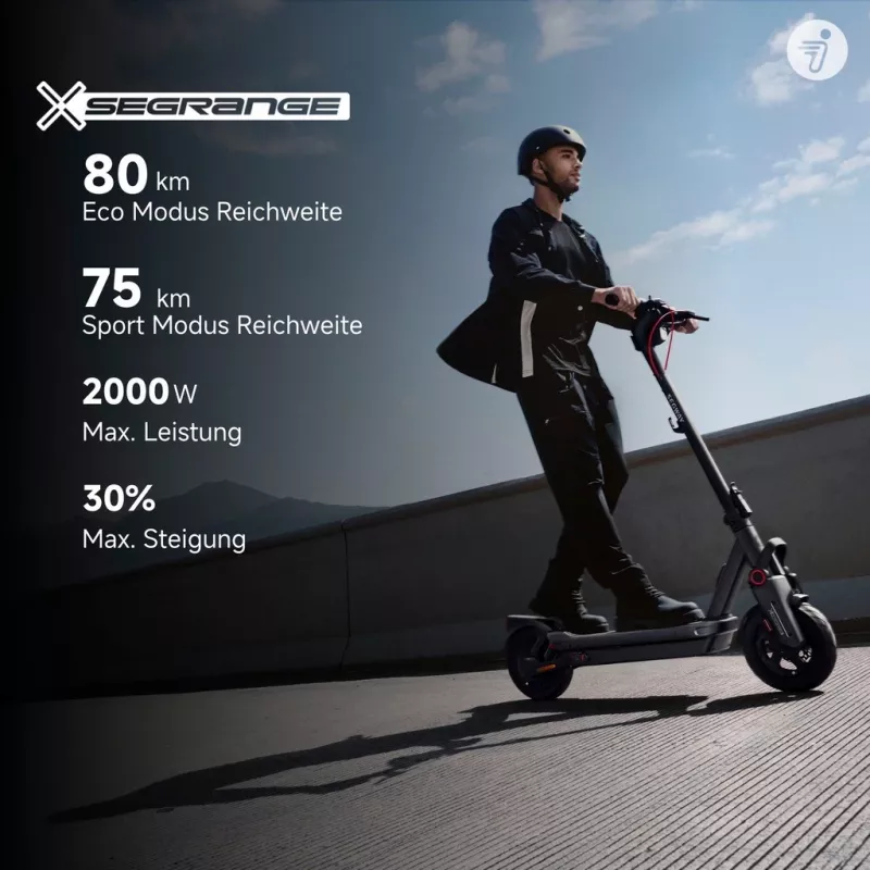 Klassinen skootteri Segway Ninebot MAX G3 D musta harmaa punainen