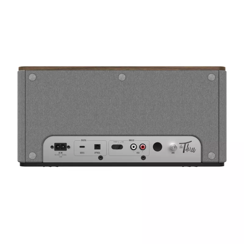 Klipsch the Three Plus Premium Bluetooth -kaiutinjärjestelmä pähkinä USB RCA...