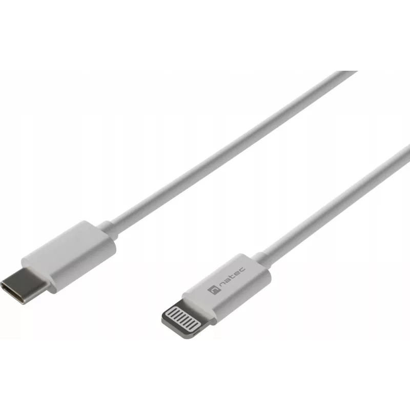 Kaapeli USB Natec USB-C Lightning 1 m valkoinen (NKA-2150)