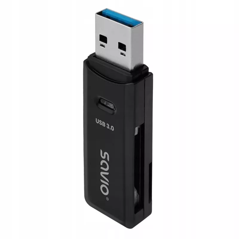 Kortinlukija SAVIO AK-64 USB 3.2 Gen 1 Type-A-lähtö, MicroSD-paikka, 5000 Mbit/s, musta