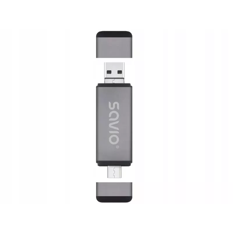 SD-kortinlukija 3-in-1, USB-C + USB-A 2.0 + Micro-USB