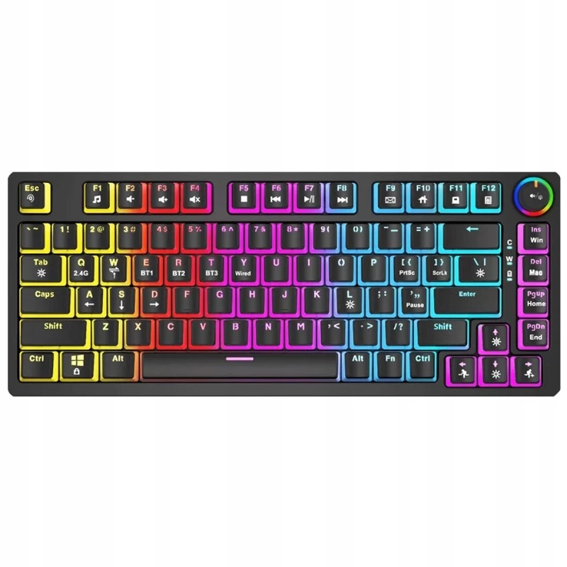 Pelikäyttöinen näppäimistö Savio SAVGK-PHENIX RED PUDDING mekaaninen RGB langaton