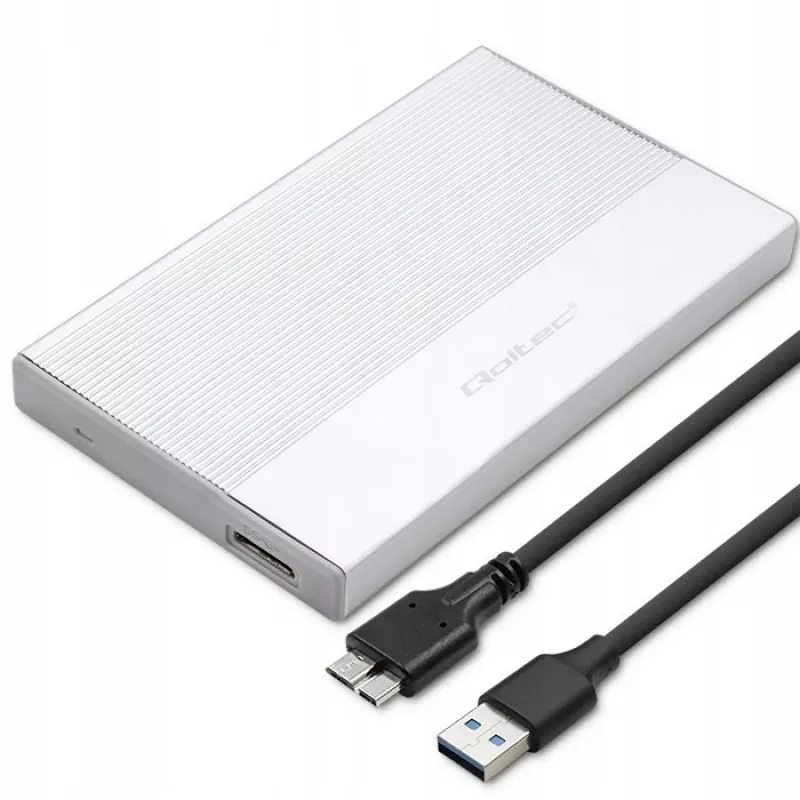 Kotelo 2,5 tuuman SATA-SSD/HDD:lle QOLTEC 52278 USB 3.0, tukee jopa 2 TB