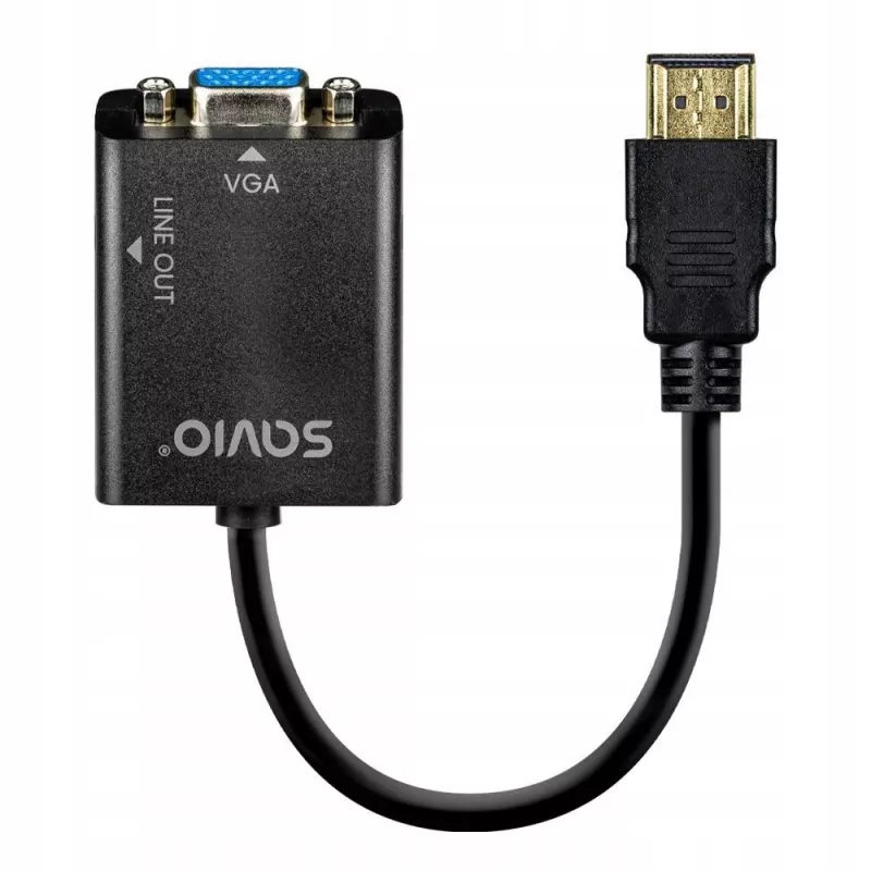 Adapteri HDMI-VGA äänellä AK-76 Savio SAVAK-76