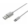 Natec Prati Lightning-kaapeli (uros)->USB-A (uros) 2 m MFi valkoinen NKA-2149
