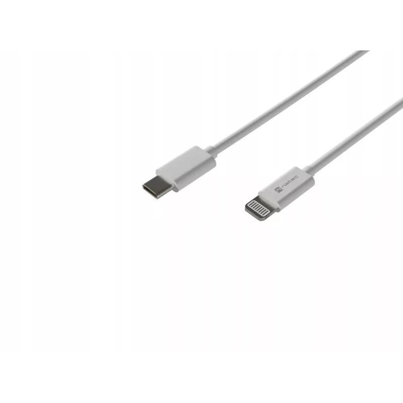 Kaapeli Lightning (uros) -> USB-C (uros) 2 m MFi Prati valkoinen Natec NKA-2151