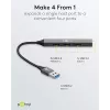 Goobay USB-keskitin 74456 Type-A 5000 Mbit/s vaaleanharmaa