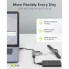 Goobay USB-keskitin 74456 Type-A 5000 Mbit/s vaaleanharmaa