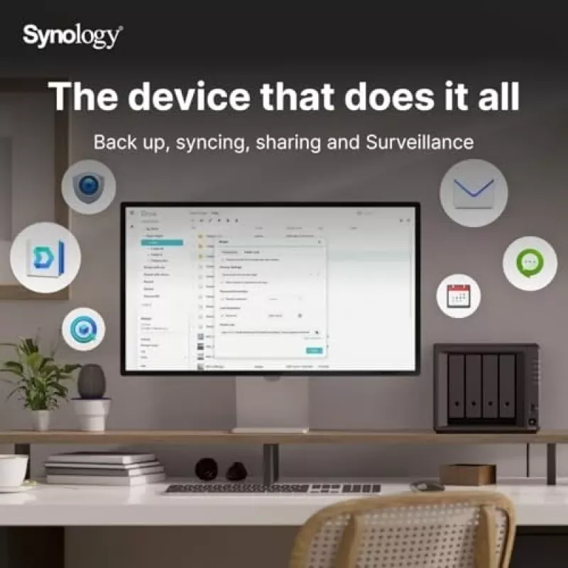 Synology DiskStation DS925+ NAS/tallennuspalvelin Ryzen Embedded V1500B 4 GB DDR4 0 TB musta