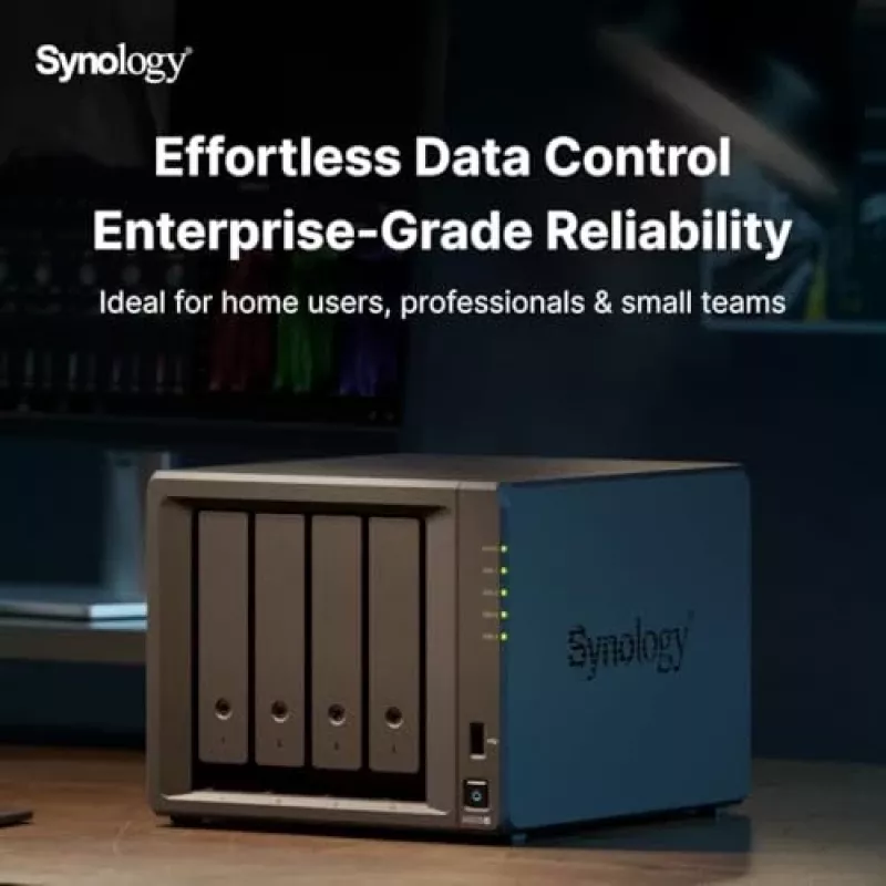 Synology DiskStation DS925+ NAS/tallennuspalvelin Ryzen Embedded V1500B 4 GB DDR4 0 TB musta