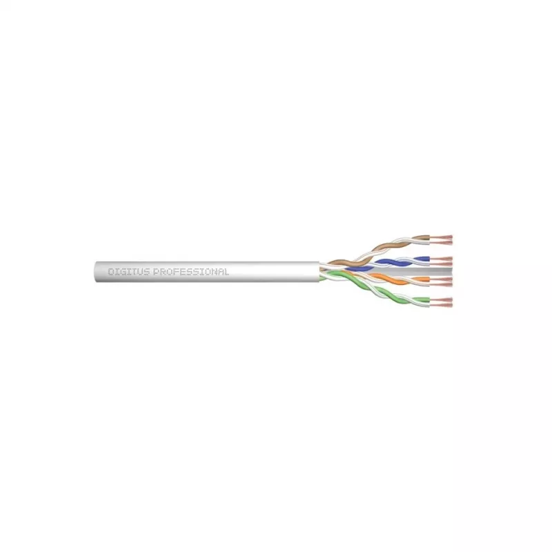 Verkkokaapeli Digitus CAT 6 U/UTP twisted-pair-patchkaapeli, päättämätön 100 m, harmaa