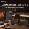 Synology DiskStation DS1525+ NAS-tallennuspalvelin Ryzen Embedded V1500B 8 GB DDR4 0 TB musta