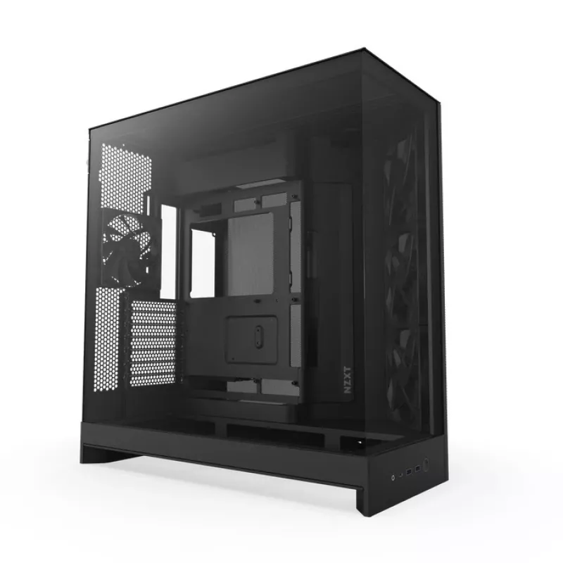 NZXT H9 Air Flow (2025) suuri kaksikammioinen Mid Tower -kotelo - musta
