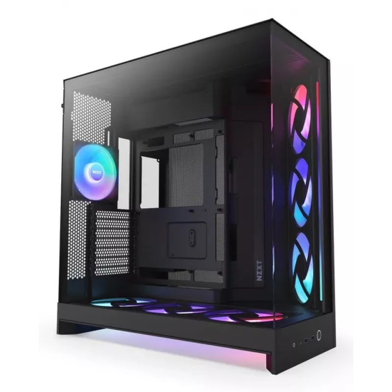 NZXT PC-kotelo H9 Flow RGB+ Midi-Tower musta