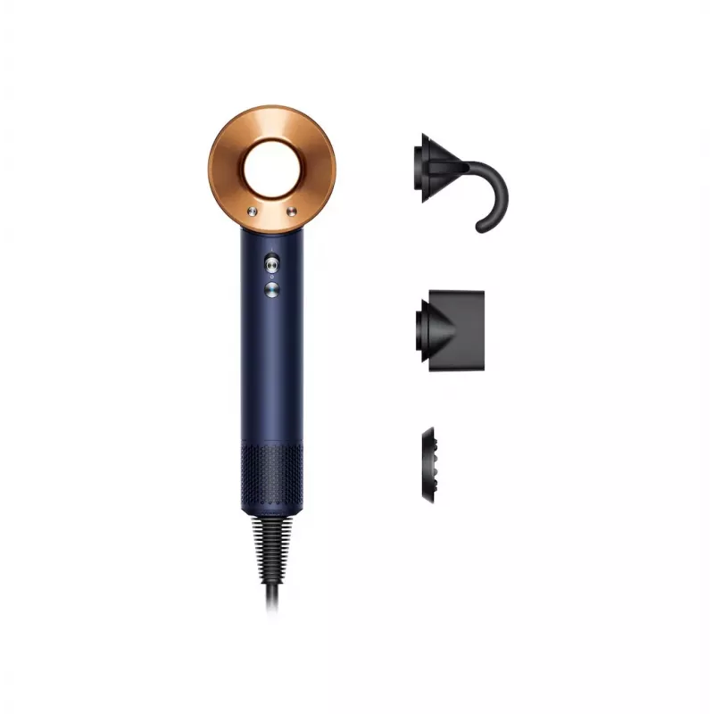 Dyson Supersonic Straight+Wavy HD07 hiustenkuivaaja, preussinsininen / kupari (113277-01)