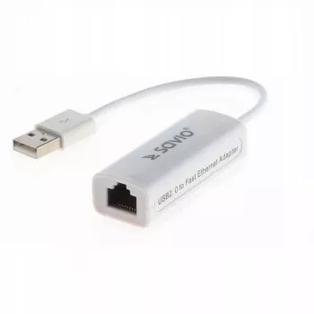 Savio CL-24 - verkkosovitin - USB 2.0 - 10/100 Ethernet X 1